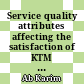 Service quality attributes affecting the satisfaction of KTM Komuter services