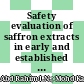 Safety evaluation of saffron extracts in early and established atherosclerotic New Zealand white rabbits