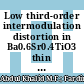 Low third-order intermodulation distortion in Ba0.6Sr0.4TiO3 thin film interdigital capacitors