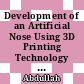 Development of an Artificial Nose Using 3D Printing Technology for Patients with Tumors