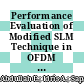 Performance Evaluation of Modified SLM Technique in OFDM System Using Selected Codeword Shift