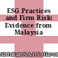 ESG Practices and Firm Risk: Evidence from Malaysia