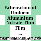 Fabrication of Uniform Aluminium Nitrate Thin Film on 2-inch Silicon Substrate