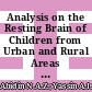 Analysis on the Resting Brain of Children from Urban and Rural Areas using Electroencephalogram