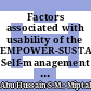 Factors associated with usability of the EMPOWER-SUSTAIN Self-management mobile app© among individuals with cardiovascular risk factors in primary care
