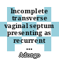 Incomplete transverse vaginal septum presenting as recurrent vulvovaginitis - a rare presentation