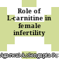 Role of L-carnitine in female infertility