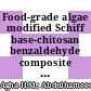 Food-grade algae modified Schiff base-chitosan benzaldehyde composite for cationic methyl violet 2B dye removal: RSM statistical parametric optimization