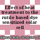 Effect of heat treatment to the rutile based dye sensitized solar cell