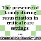 The presence of family during resuscitation in critical care settings: Nurses perspectives