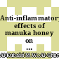 Anti-inflammatory effects of manuka honey on salivary cytokines (clinical study)
