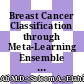 Breast Cancer Classification through Meta-Learning Ensemble Technique Using Convolution Neural Networks