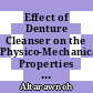 Effect of Denture Cleanser on the Physico-Mechanical Properties of Injection-Molded Thermoplastic Polyamides Denture Base Material: A preliminary Study