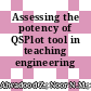 Assessing the potency of QSPlot tool in teaching engineering calculus