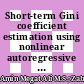 Short-term Gini coefficient estimation using nonlinear autoregressive multilayer perceptron model