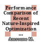 Performance Comparison of Recent Nature-Inspired Optimization Algorithms in Optimal Placement and Sizing of Distributed Energy Resources