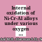 Internal oxidation of Ni-Cr-Al alloys under various oxygen partial pressures at 1273 K