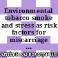 Environmental tobacco smoke and stress as risk factors for miscarriage and preterm births