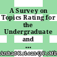 A Survey on Topics Rating for the Undergraduate and Diploma in Environmental Health