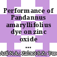Performance of Pandannus amaryllifolius dye on zinc oxide nanoflakes synthesized via electrochemical anodization method