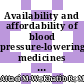 Availability and affordability of blood pressure-lowering medicines and the effect on blood pressure control in high-income, middle-income, and low-income countries: an analysis of the PURE study data