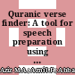 Quranic verse finder: A tool for speech preparation using quranic verses