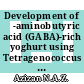 Development of γ-aminobutyric acid (GABA)-rich yoghurt using Tetragenococcus halophilus strain KBC isolated from a commercial soy sauce moromi