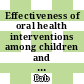 Effectiveness of oral health interventions among children and adolescents with mental disorders: a systematic review