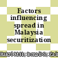 Factors influencing spread in Malaysia securitization market