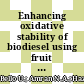 Enhancing oxidative stability of biodiesel using fruit peel waste extracts blend: Comparison of predictive modelling via RSM and ANN techniques