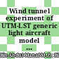 Wind tunnel experiment of UTM-LST generic light aircraft model with external store