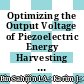 Optimizing the Output Voltage of Piezoelectric Energy Harvesting with DC-DC Booster Circuit