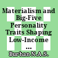 Materialism and Big-Five Personality Traits Shaping Low-Income University Students’ Compulsive Online-Buying Behavior