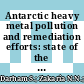 Antarctic heavy metal pollution and remediation efforts: state of the art of research and scientific publications