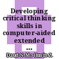 Developing critical thinking skills in computer-aided extended reading classes