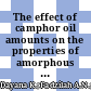 The effect of camphor oil amounts on the properties of amorphous carbon thin films by thermal chemical vapor deposition