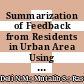 Summarization of Feedback from Residents in Urban Area Using the Unsupervised Method