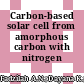 Carbon-based solar cell from amorphous carbon with nitrogen incorporation