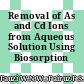 Removal of As and Cd Ions from Aqueous Solution Using Biosorption Technique