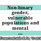 Non-binary gender, vulnerable populations and mental health during the COVID-19 pandemic: Data from the COVID-19 MEntal health inTernational for the general population (COMET-G) study