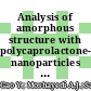 Analysis of amorphous structure with polycaprolactone-hydroxyapatite nanoparticles fabricated by 3D bioprinter technique for bone tissue engineering