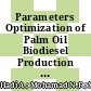 Parameters Optimization of Palm Oil Biodiesel Production at Various CaO Concentrations Using Response Surface Methodology