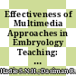 Effectiveness of Multimedia Approaches in Embryology Teaching: A Scoping Review