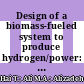 Design of a biomass-fueled system to produce hydrogen/power: Environmental analyses and Bi-objective optimization