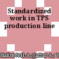 Standardized work in TPS production line