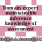 Domain expert maintainable inference knowledge of assessment task