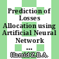 Prediction of Losses Allocation using Artificial Neural Network and Electricity Tracing Technique
