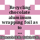 Recycling chocolate aluminum wrapping foil as to create electrochemical metal strip electrodes