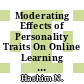 Moderating Effects of Personality Traits On Online Learning Transition and Acceptance Among Culinary Arts Students