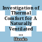 Investigation of Thermal Comfort for A Naturally Ventilated House: Correlation between Climatic Design Strategy and Thermal Data Analysis
